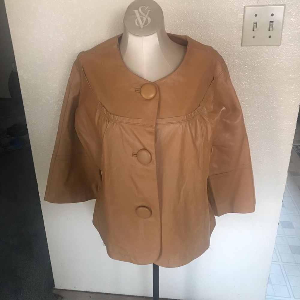 NEW Joseph Israel lambskin leather swing coat